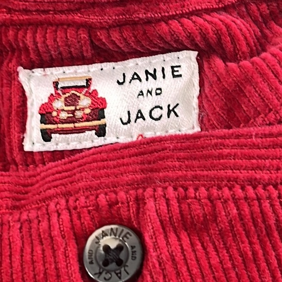Janie and Jack 4 100% Cotton Red Corduroy Wide Leg Pants - Picture 8 of 10